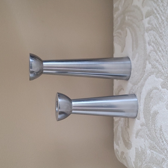 π 2/25 Silver Candle Stick Holders Unique Mix N Match Beautiful